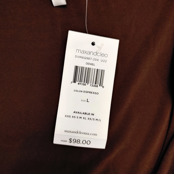 Max & Cleo WMNS Espresso Layered Dress NWT - Picture 7 of 7
